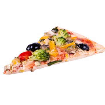 Vegetarische pizza, gemiddeld