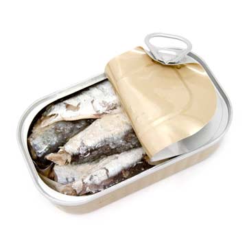 Sardines, olie, in blik