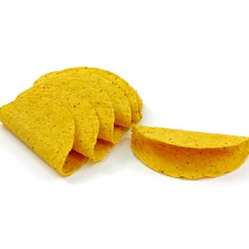 Tacoschelpen, gedroogd