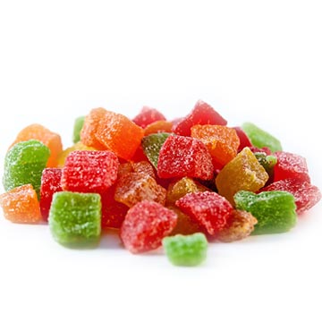 Met andere woorden Zuiver Geurloos Voedingswaarde Tuttifrutti per 100 gram.